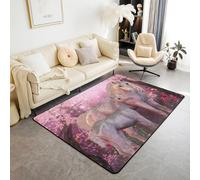 Restaurant Carpet 3D Printing Animal Horse 100 X 200 Cm - Indoor Doorway Non-Slip Floor Mat Carpet - Soft Touch - Polyester - Easy To Clean - Suitable For Kitchen, Table, Home, Office /4613371711079
