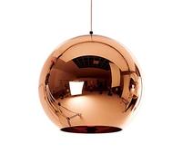 Restaurant Chandelier American Retro Plating Round Glass Single Head Pendant Dining Table Bar Hanging Lights Height Adjustable,Bronze
