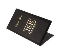 Restaurant Check Holder Black Leather Bill Presenter for Cafe