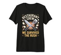 Restaurant Crew We Survived the Rush Waiter Server Premium T-Shirt