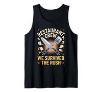 Restaurant Crew We Survived the Rush Waiter Server Tank Top