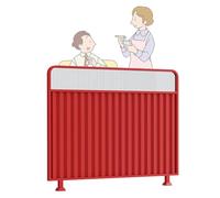 Restaurant Dining Room Dividers - Elegant Raised Glass Partition for Fondue & Chinese Cuisine - Low Barrier Divider (Rosso 70x100cm/27.5x39.3in)
