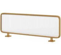 Restaurant Divider Panels - Stainless Steel Frame with Frosted Tempered Glass, Workspace Partition for Enhanced Privacy & Aesthetics, Table Decoration 100x30cm