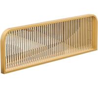 Restaurant Divider Panels Translucent Glass Partition for Dining Table Separator Work Surface Ideal for Privacy and Space Management Gold Finish