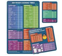 Restaurant Kitchen Conversion Chart Magnet Baking Tool Accessories Cooking Measurements Tool for Temperature Weight Restaurant Conversion Chart Fryer Cooking Time Chart