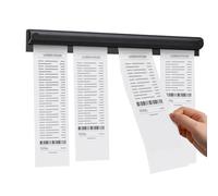 Restaurant Order Holder Aluminum Adhesive Sliding Splicable Kitchen Ticket Rail Holder Black 20-120cm(L 50cm/19.7inch)