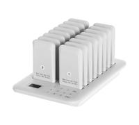 Restaurant Pager System - 1000m Range, Vibration/Flashing/Buzzing Alerts, LED Display for Fast Food, Food Trucks, and Coffee Houses