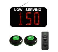 Restaurant Pager System Wireless Calling System With 2-Digit Display and call buttons Waiting Queuing Long Range Queue Management for Restaurant/Bank/Hospital/Church