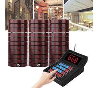 Restaurant Pager Wireless, With 10/20/30 Receivers, 999 Channel+ 3 Prompt Modes, for Customer Queue Number - Call Long Range, For Fast Food Cafe Food Court,30pagers