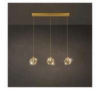 - Restaurant Small Single Pendant Lights Compatible with Kitchen Island Round Crystal Hanging Lamp Dining Room Home Decor LED Chandelier