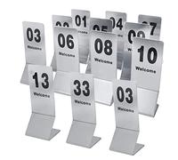 Restaurant Table Number Cards Metal Stackable Table Numbers Stands For Restaurants And Bistros, Cafeterias, Cafes, Weddings Table Place Cards, Double-Sided Number Cards