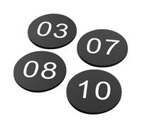 Restaurant Table Numbers Acrylic Reception Number Stands Signs Table Numbe Acrylic Round Locker Number Twith Self-Adhesive/8Cm Black/1 to 30