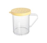 Restaurantware 10 oz Clear Plastic Dredge Spice Shaker - Restaurant Style - Polycarbonate - Yellow Coarse Lid - Seasoning, Sugar, Spice Shaker - 1ct Box - RW Base -