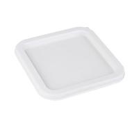 Restaurantware - LID ONLY: Met Lux 7.5 x 7.5 Inch White Plastic Lid, 1 Durable Storage Container Lid - Fits 2 And 4 Quarts, Pull-Corner Tab, Food Storage Container Lid, For Securing The Contents