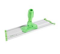 Restaurantware-MOP FRAME ONLY: Clean Tek Professional 16.02 Inch Flat Mop Plate Frame, 1 Hook And Loop - Pads and Handle Sold Separately, Wet Or Dry Pads, Green Aluminum