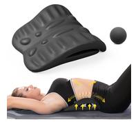 RESTCLOUD Back Stretcher for Back Pain Relief, Back Stretching Cushion, Chronic Lumbar Support Pillow Helps with Spinal Stenosis, Herniated Disc and Sciatica Nerve Pain Relief Lumbar Stretcher (Black)