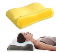 RESTCLOUD Contour Memory Foam Pillow, Cervical Neck Pillow for Neck Pain Relief, Ergonomic Memory Foam Neck Pillow for Side and Back Sleeper (Firm)