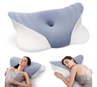 RESTCLOUD Memory Foam Cervical Pillow Orthopedic Pillow for Neck and Back Support, Head and Shoulder Pain Relief