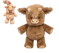 Restelle Running Highland Cow Plushy, Soft Running Plush Toy with Moving Legs, 45/60cm High Land Cow Stuffed Animal for Stress Relief, Emotional Support, Home Decor and Gift for Kids Adults (bb,45cm)