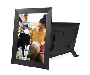 RESTEQ 10.1 Inch Digital Photo Frame with Wi-Fi, Touch Screen, 32GB Storage, IPS HD Display, Auto Rotate, Slideshow, Black