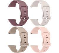 RESTEQ Correa de Silicona para reloj 22 mm juego de 4 unidades con hebilla cambio rápido unisex