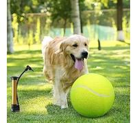 RESTEQ Inflatable Large Tennis Ball Dog Toy for Fun and Training - 24cm