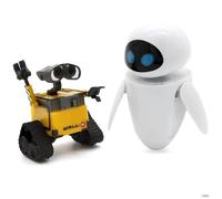 RESTEQ Set of 2 Poseable Figures: Wall-e and Eve with Display Stand