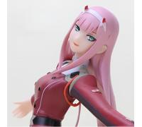 RESTEQ Zero Two Anime Figure from Darling in the FranXX - 21 cm PVC Collectible with Round Base