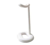 RestfulLux 3D Printed Headphone Stand, Modern Curved Gaming Headset Holder | Durable PLA curved base for neat desk storage, keeps headset organized in gaming or office setups White