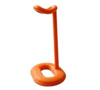 RestfulLux 3D Printed Headphone Stand, Modern Curved Gaming Headset Holder | Durable PLA curved base for neat desk storage, keeps headset organized in gaming or office setups Orange