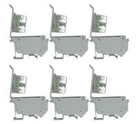 Restikiant UK5- UK5RD with LED DIN Rail Fuse Terminal Base Disconnect Terminal Block Screw Clip (Pack of 6Pcs,Grey)