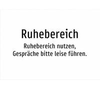 Resting Area - Use the Rest Area, Please Conversations Quiet - Sticker A5: 210 x 148 mm - Without Graphics, Text Only