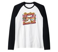 Resting Beach Face Sunglasses Summer Fun Raglan Baseball Tee