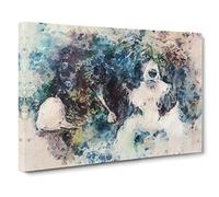 Resting Border Collie Dog Canvas Print | Gallery Wrapped 30mm Frame Wall Art | 24x16 inches | Ready to Hang | Modern Animals Picture | Living Room Bedroom Lounge Office