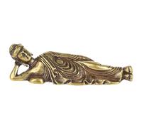 Resting Buddha Statue, Reclining Buddha Figurines | Retro Brass Buddha Sculptures, Meditating Statue, Desk Ornament Meditation Idol for Outdoor Home Yoga