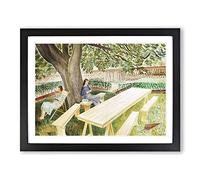 Resting By Eric Ravilious Classic Painting Framed Print | A2 Black Framed Wall Art | Ready to Hang | Classic Historical Picture | Living Room Bedroom Lounge Office