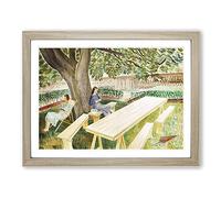 Resting By Eric Ravilious Classic Painting Framed Print | A2 Oak Framed Wall Art | Ready to Hang | Classic Historical Picture | Living Room Bedroom Lounge Office