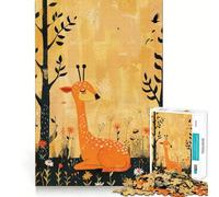 Resting Deer in A Sunny Meadow 1000 Piece Jigsaw Puzzle for Adults Memory Gain Gentle Leisure Design Assembly Art Collection Piece (50x75cm)