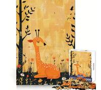 Resting Deer in A Sunny Meadow 1000 Piece Jigsaw Puzzles for Adults Jigsaw Recall Boost Mental Relax Smooth Cut Birthday Gift (38x52cm)