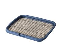 Resting Dog Toilet Tray Indoor Waste Management Raised Base Removable Steel Grate Mesh Screen Low Entry Suitable for Apartments Home Use, Navy Blue, style to 3