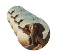 Resting Elephant Car Air Fresheners Cards 4 Pcs Hanging Fragrance Scented Cards Long-Lasting Car Aromatherapy Tablets for Wardrobe Bathroom Car Interior Mirror Pendant Gifts