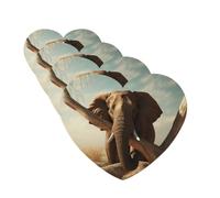 Resting Elephant Car Air Fresheners Cards 4 Pcs Hanging Fragrance Scented Cards Long-Lasting Car Aromatherapy Tablets for Wardrobe Bathroom Car Interior Mirror Pendant Gifts