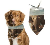 Resting Elephant Easter Dog Bandanas for Small Medium Large Dogs,Cat Dogs,Pet Scarf - Polyester Cute Bibs.Triangle Pet Scarf for Puppy Pet,Personalized Birthday/Party Fun Idea Gift
