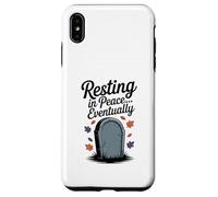 Resting in Peace... Eventually Funny Halloween Tombstone Case for iPhone XS Max