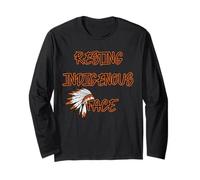 Resting Indigenous Face American History Long Sleeve T-Shirt