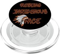 Resting Indigenous Face American History PopSockets PopGrip for MagSafe