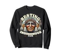 Resting Indigenous Face American History Sweatshirt