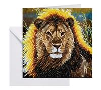 Crystal Art Resting Lion 18x18cm Card