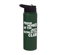 Resting My Eyes Club Tshirt Funny Dad Fathers Day Papa Work Stainless Steel Insulated Water Bottle