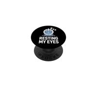 Resting My Eyes Sleepy Power Button Napping Joke PopSockets Adhesive PopGrip